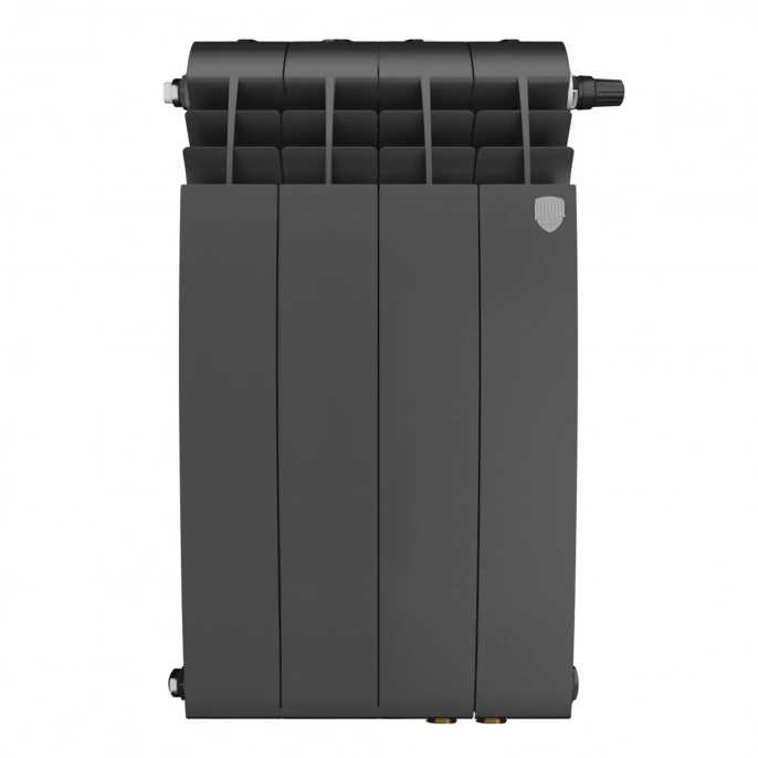 Биметаллический радиатор с нижним подключением Royal Thermo BiLiner Noir Sable 500 V 4 секции