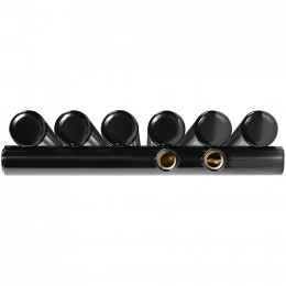 Трубчатый радиатор Stout TUBE ROUND R40 1-1750- 6 секций RT нижнее правое подключение (черный)
