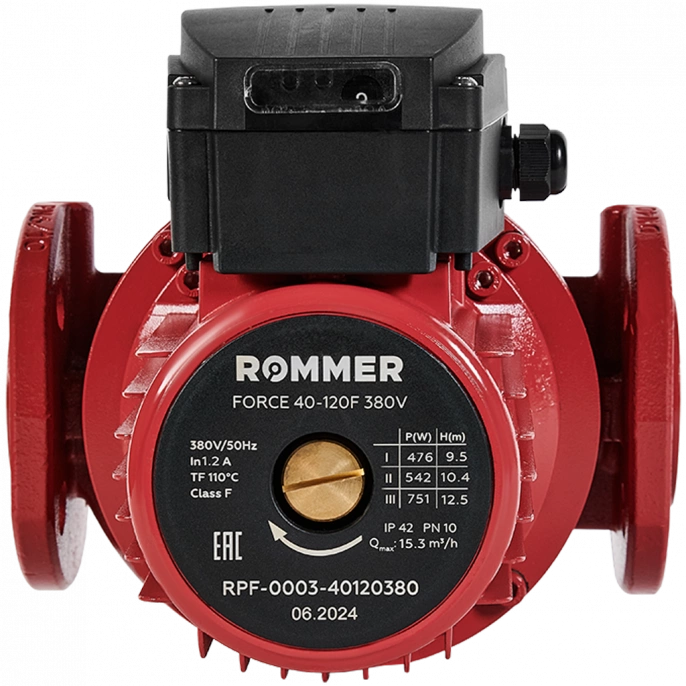 Насос циркуляционный Rommer FORCE 40-120F 380 V фланцевый