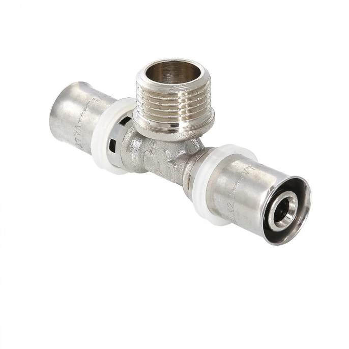Тройник пресс Valtec 26 мм х 1" х 26 мм (нар.резьба)
