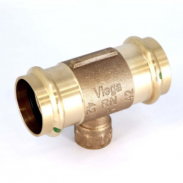 Тройник пресс-В бронза Sanpress Viega 42x1/2x42