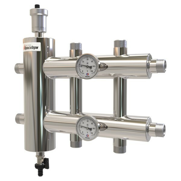 Коллектор с гидрострелкой ПроксиТерм GSK 25-3 Classic 1" НР x 1" 60 кВт