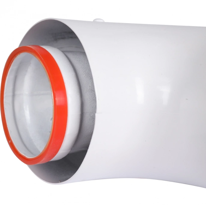 Начальный участок Rommer 90° D 60/100 (Bosch, Buderus, Navien S/C/E, Baxi ECO Nova/Classic,  Baltur, Лемакс, Fondital ) в комплекте фланец