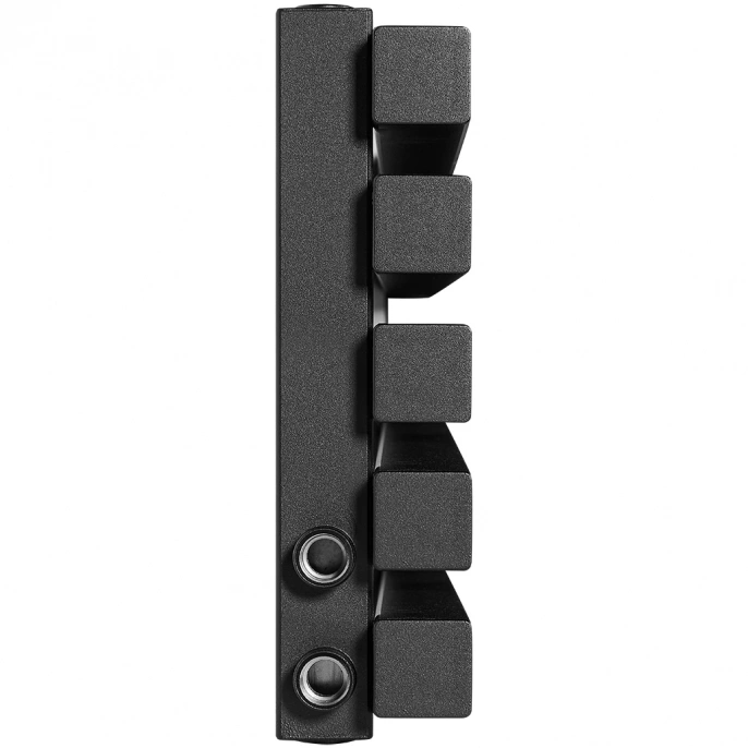 Трубчатый радиатор Stout TUBE QUADRO QV40-1750- 5 секций R нижнее правое подключение (черный матовый муар)