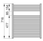 Полотенцесушитель водяной Zehnder Toga TO-070-050 (белый)