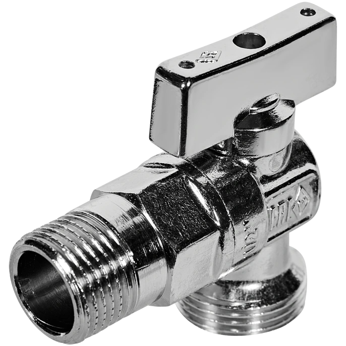 Кран шаровый Bugatti Miami / Minnesota 1/2"x3/4" НР-НР, 883, с розеткой, ручка-флажок