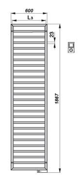 Электрический полотенцесушитель Zehnder Subway SUBE-180-60/ID (белый)