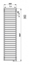 Электрический полотенцесушитель Zehnder Subway SUBE-180-60/ID (белый)