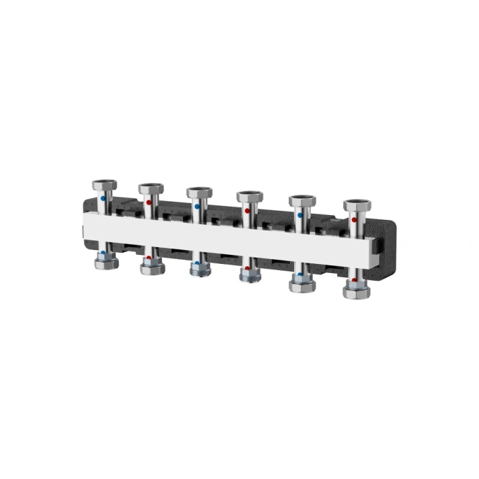 Распределительный коллектор Varmega V-Flow до 5 контуров, нержавеющая сталь, с термоизоляцией