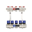Коллекторная группа для отопления Varmega VM15805 ВР 1″, на 5 контуров 3/4″ EK, латунь