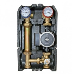 Насосная группа с 3-х ходовым приводным смесителем 1 1/4" с насосом Grundfos UPSO 32-65 DN 32, 39 kW[DT10°C] Stout
