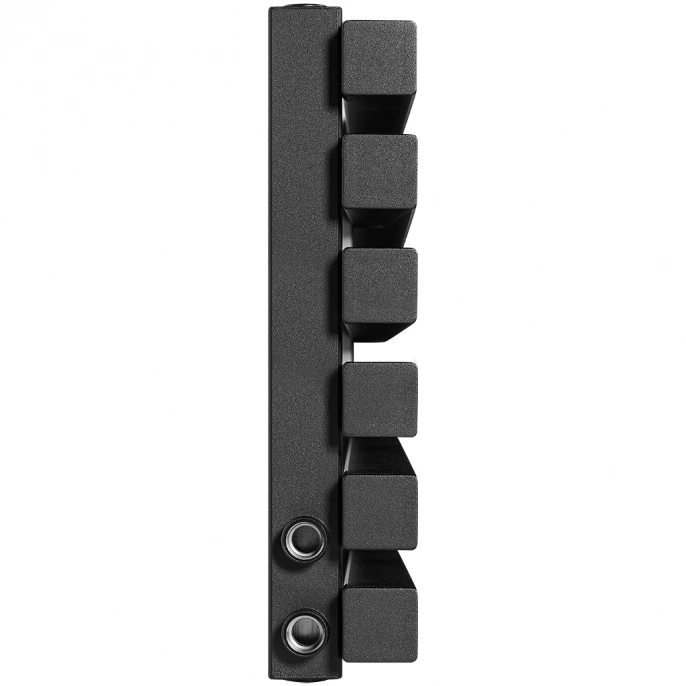 Трубчатый радиатор Stout TUBE QUADRO QV40-1750- 6 секций R нижнее правое подключение (черный матовый муар)