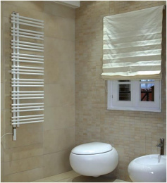 Электрический полотенцесушитель однорядный Zehnder Yucca Asymmetric YAE-130-40/RD (белый)