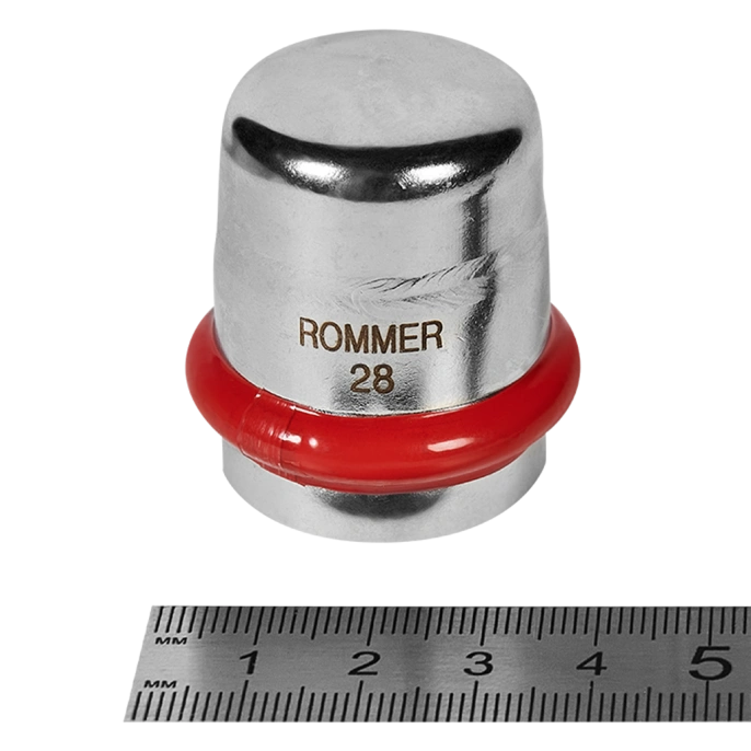 Заглушка Rommer 28 из нержавеющей стали прессовой