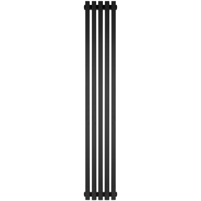 Трубчатый радиатор Stout TUBE QUADRO QV40-1750- 5 секций R нижнее правое подключение (черный матовый муар)
