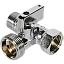 Кран шаровый Bugatti Minnesota 1/2″ x 3/4″ x 1/2″ НР-НР-ВР, 877, трехходовой