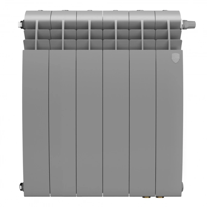 Биметаллический радиатор с нижним подключением Royal Thermo BiLiner Silver Satin 500 V 6 секций