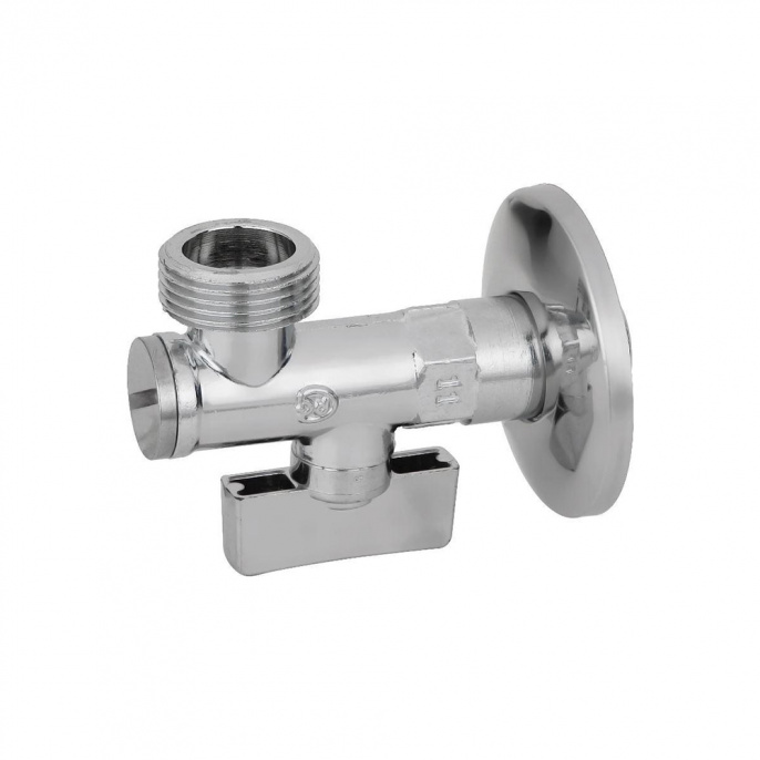 Кран шаровый Bugatti Minnesota 1/2"x 1/2" НР-НР, 871, с розеткой, ручка-флажок