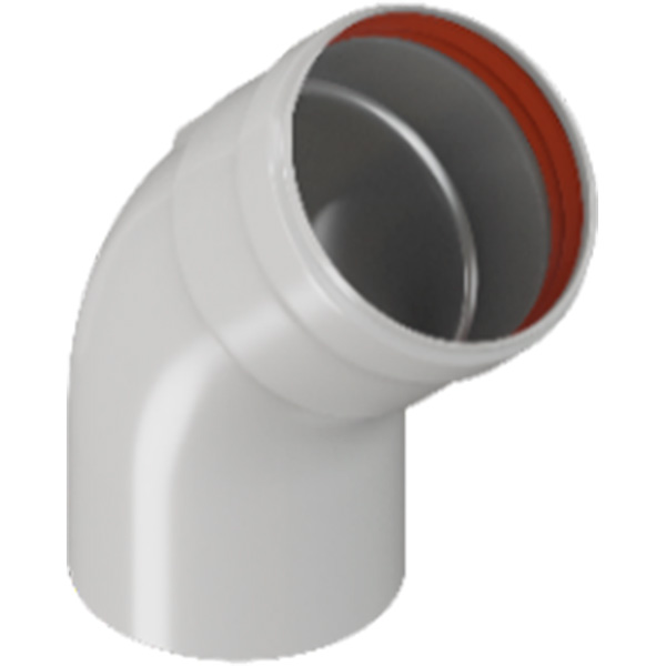 Отвод Rommer D 80 угол 45° M/F (мама/папа)