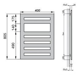 Полотенцесушитель водяной Zehnder Metropolitan Spa MET-080-040 (белый)