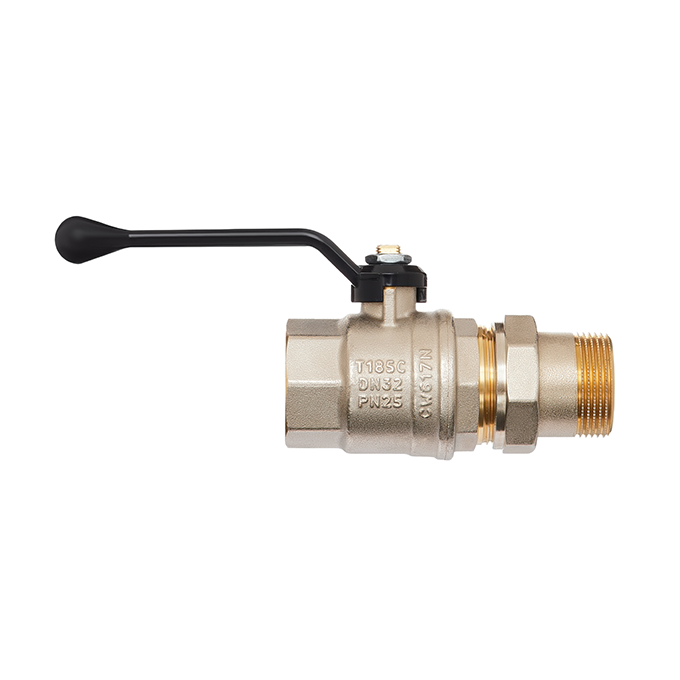 Кран шаровой Hoobs с американкой НР/ВР 1'1/2'' с ручкой-рычагом
