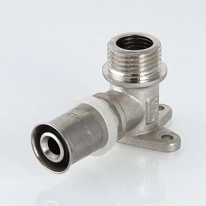 Угольник пресс Valtec 16 мм х 1/2" (нар.резьба) водорозетка