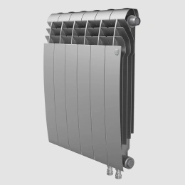 Биметаллический радиатор с нижним подключением Royal Thermo BiLiner Silver Satin 500 V 4 секции