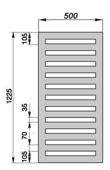 Электрический полотенцесушитель Zehnder Metropolitan Bar MEPE-120-050/ID (белый)