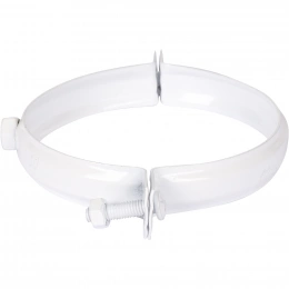 Крепление к стене Rommer D 100 белое RAL металлическое ( хомут)