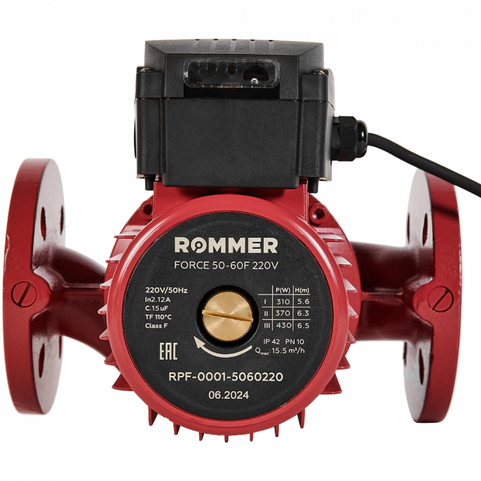 Насос циркуляционный Rommer FORCE 50-60F 220 V фланцевый