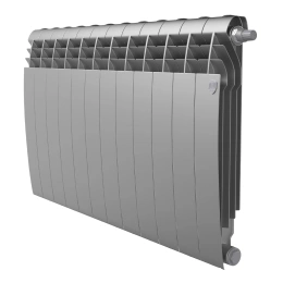 Биметаллический радиатор с нижним подключением Royal Thermo BiLiner Silver Satin 500 V 12 секций