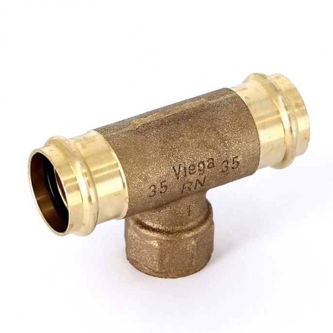 Тройник пресс-В бронза Sanpress Viega 35x1x35