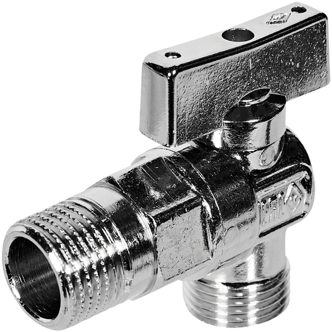 Кран шаровый Bugatti Miami / Minnesota 1/2"x1/2" НР-НР, 883, с розеткой, ручка-флажок