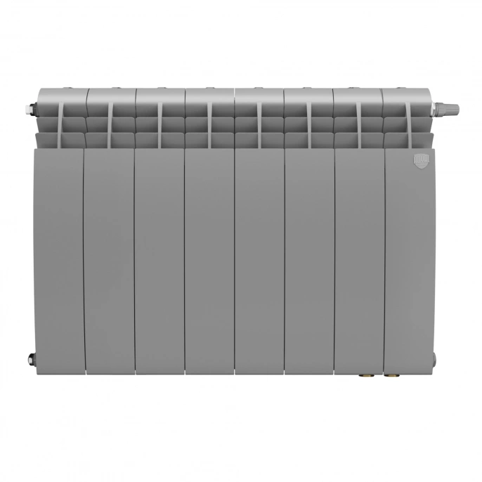 Биметаллический радиатор с нижним подключением Royal Thermo BiLiner Silver Satin 500 V 8 секций