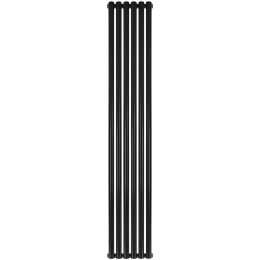 Трубчатый радиатор Stout TUBE ROUND R40 1-1750- 6 секций боковое подключение (черный)