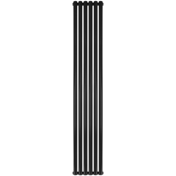 Трубчатый радиатор Stout TUBE ROUND R40 1-1750- 6 секций боковое подключение (черный)