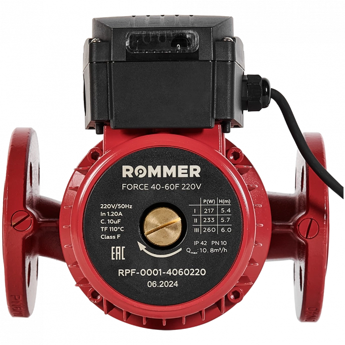 Насос циркуляционный Rommer FORCE 40-60F 220 V фланцевый