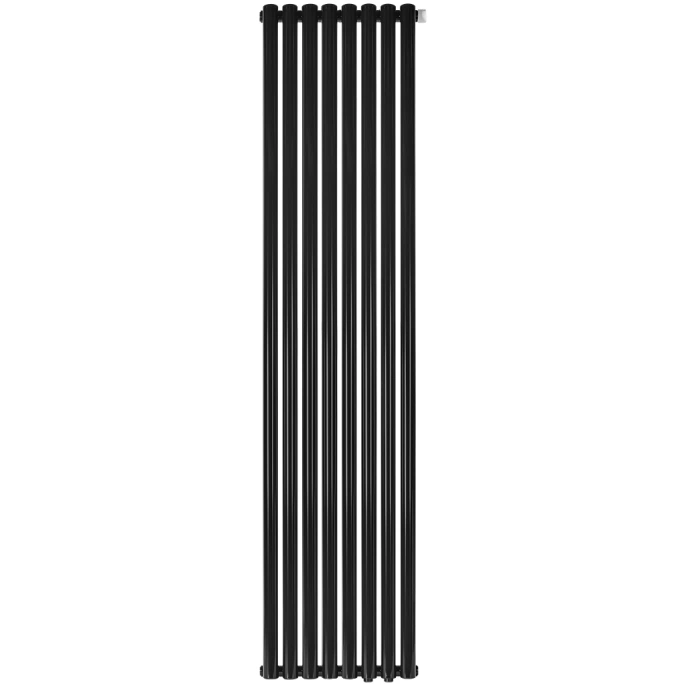 Трубчатый радиатор Stout TUBE ROUND R40 1-1750- 8 секций RT нижнее правое подключение (черный)