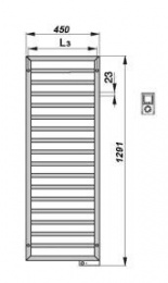 Электрический полотенцесушитель Zehnder Subway Inox SUBEI-130-45/ID