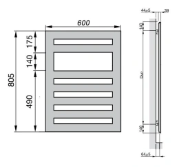 Полотенцесушитель водяной Zehnder Metropolitan Spa MET-080-060 (белый)