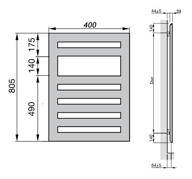 Полотенцесушитель водяной Zehnder Metropolitan Spa MET-080-040 (белый)
