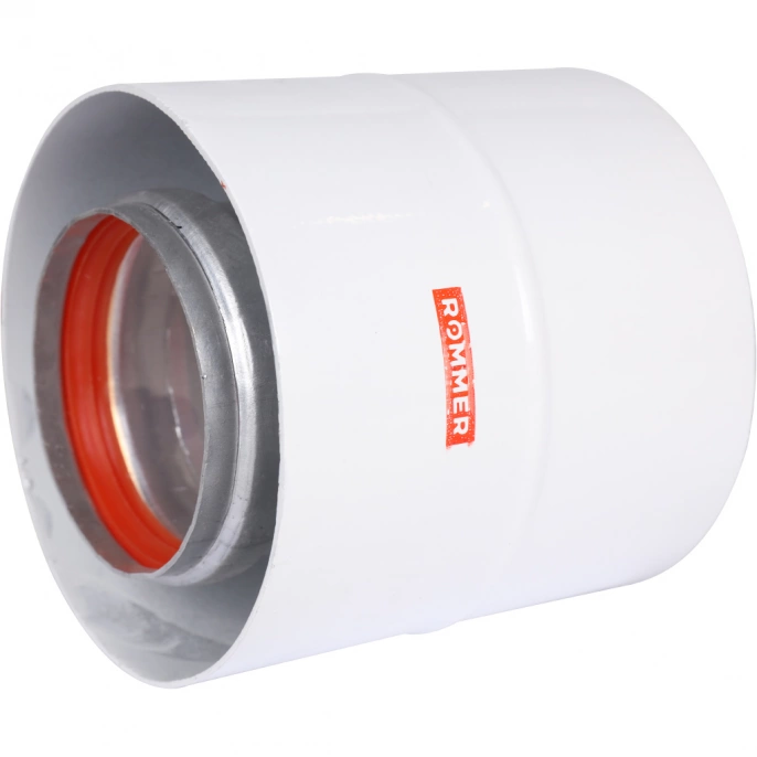 Начальный участок Rommer вертикальный D 60/100 (Baxi (кроме ECO Nova/Classic) хомут в комплекте + втулка D60 L-50