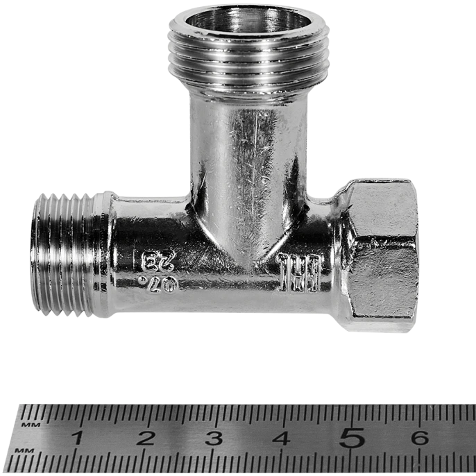 Кран шаровый Bugatti Minnesota 1/2" x 3/4" x 1/2" НР-НР-ВР, 877, трехходовой