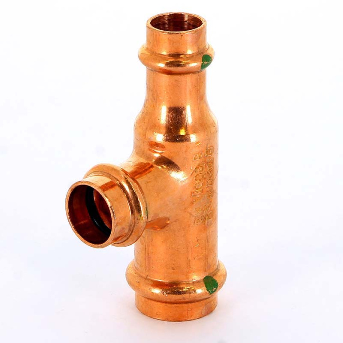 Тройник пресс медь Profipress Viega 22x18x15