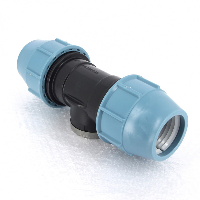 Тройник обжим-В для труб ПНД Unidelta 63х2