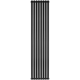 Трубчатый радиатор Stout TUBE ROUND R40 1-1750- 8 секций боковое подключение (черный)