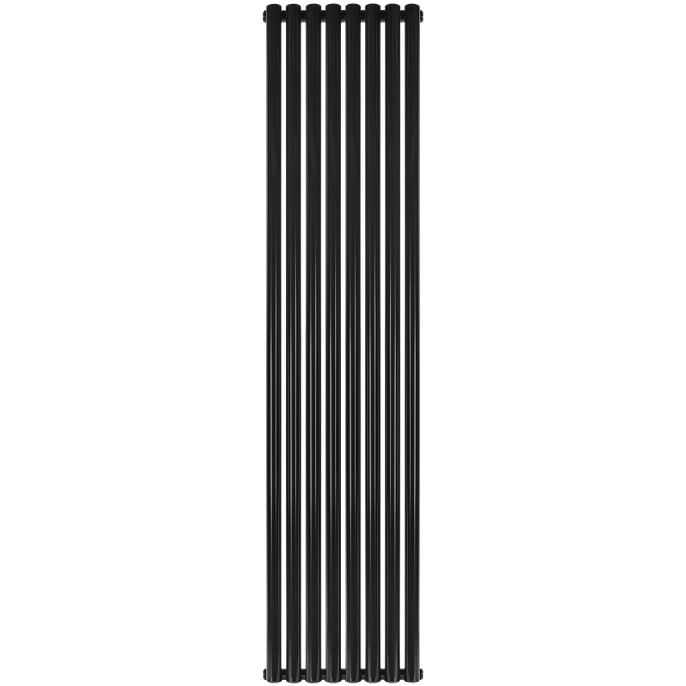 Трубчатый радиатор Stout TUBE ROUND R40 1-1750- 8 секций боковое подключение (черный)
