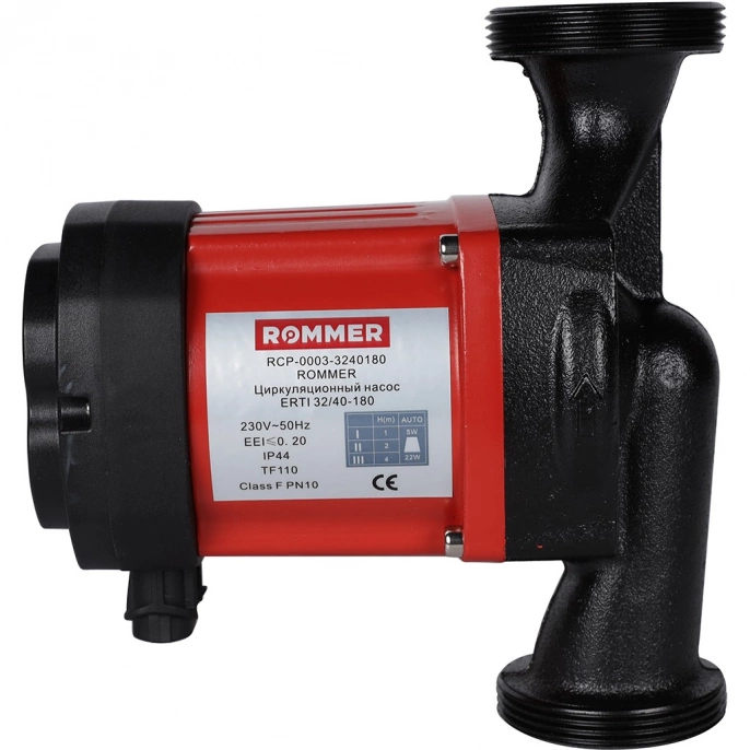 Насос циркуляционный Rommer ERTI 32/40-180, гайками и теплоизоляцией