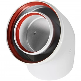 Отвод промежуточный раструбный Rommer 45° D 80/125 (наружный диаметр мама/папа)