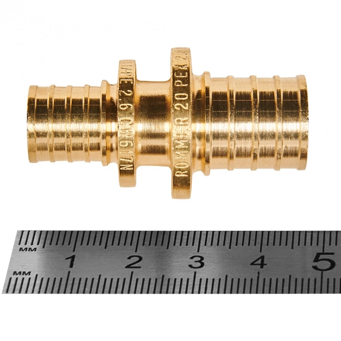 Муфта соединительная переходная Rommer 20x16 для труб из сшитого полиэтилена аксиальный